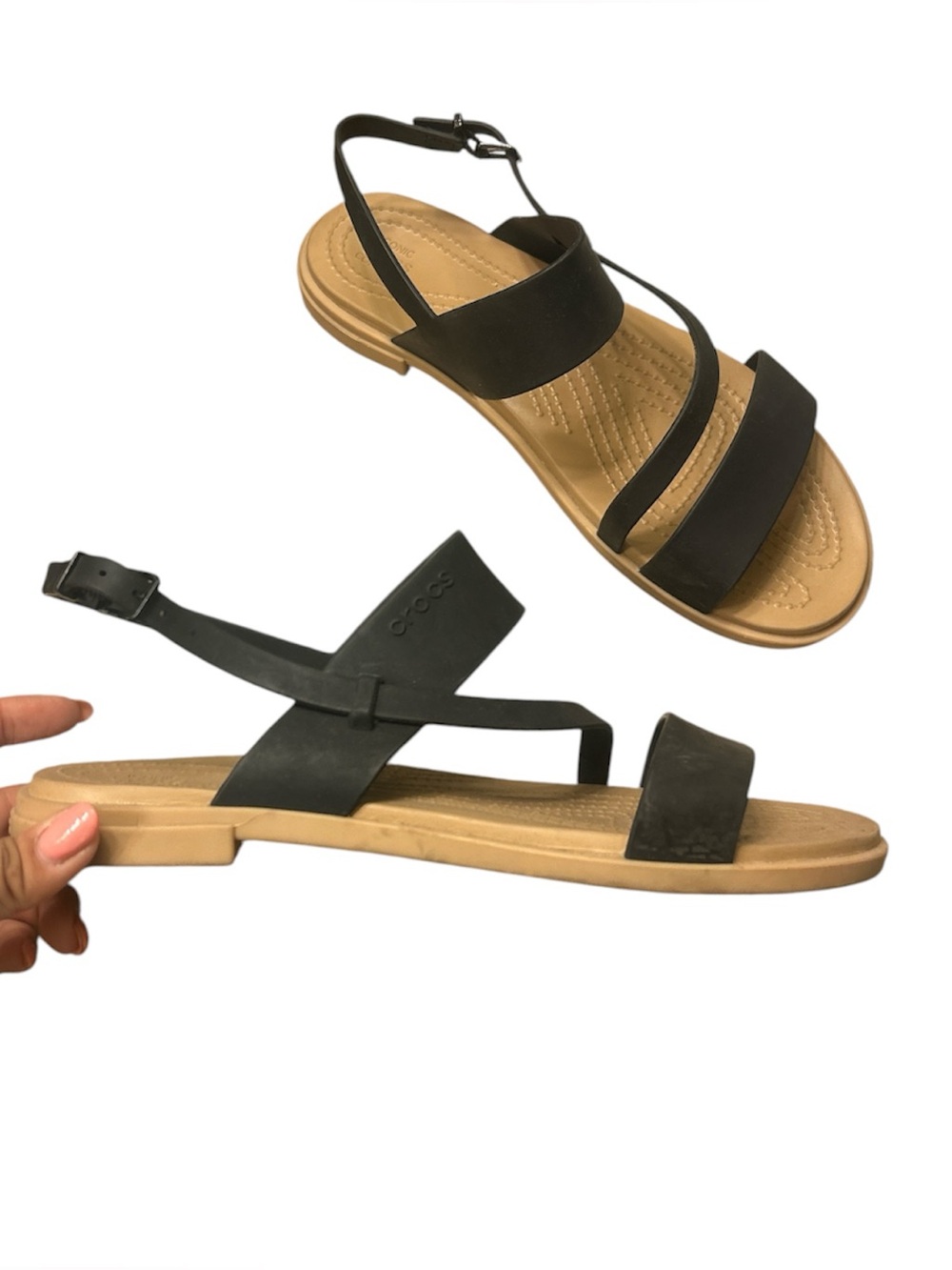 CROCS  Tulum Strappy Slingback Sandals Size 8W Like NEW
